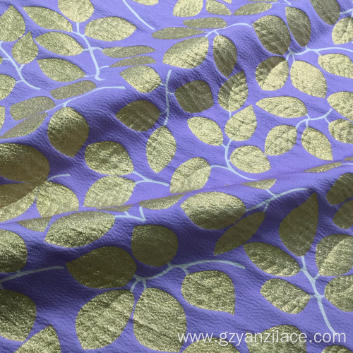 Purple Strecth Jacquard Brocade for Dress